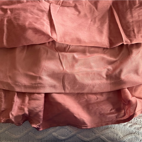 August Sky Dark Blush Puffy Sleeve Stretchy Maxi Dress Women’s size medium - Picture 14 of 15